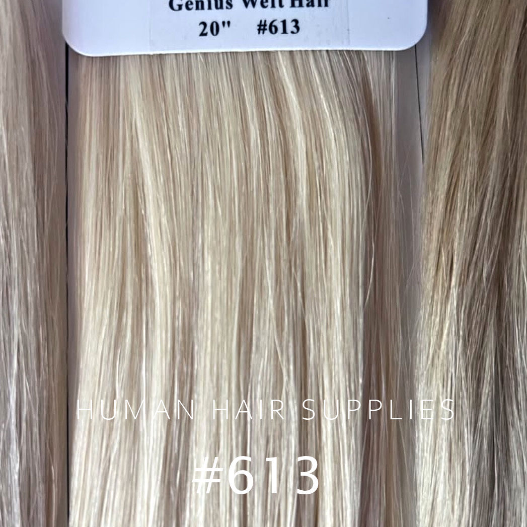 Genius Weft Hair Extensions #613 Light Blonde