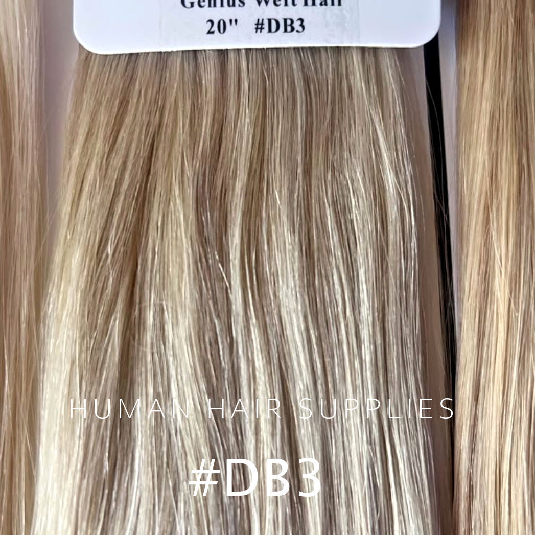 Genius Weft Hair Extensions #DB3 Medium Ash Blonde