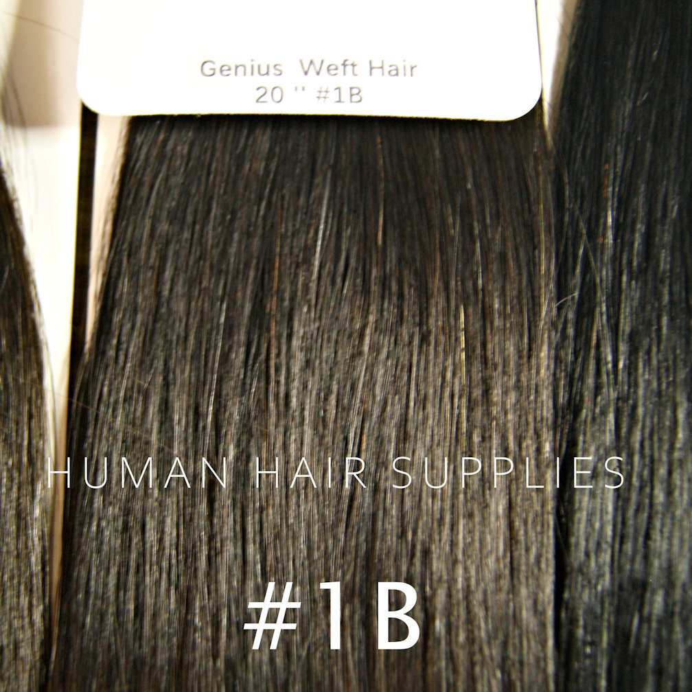 Genius Weft Hair Extensions #1B Darkest Brown