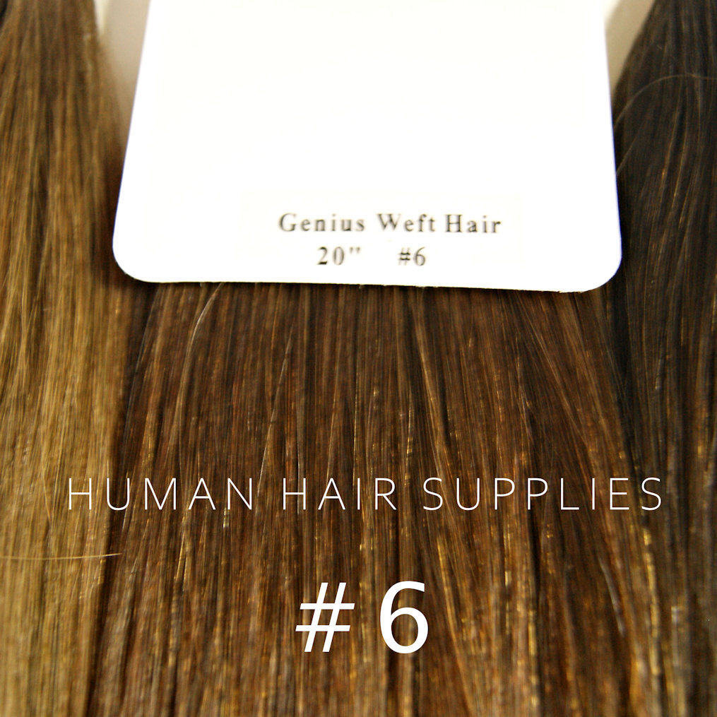 Genius Weft Hair Extensions #6 Light Brown