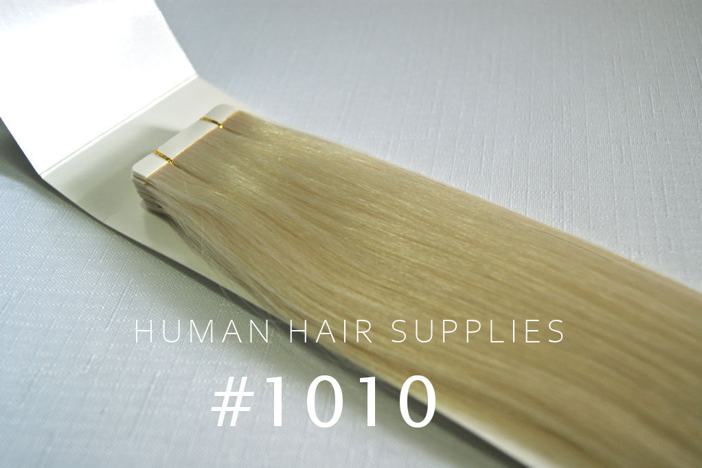 Tape Hair Extensions #1010 Light Beige Blonde