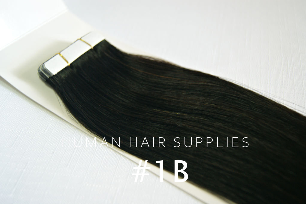 Tape Hair Extensions #1B Darkest Brown
