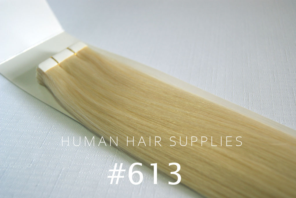 Tape Hair Extensions #613 Light Blonde